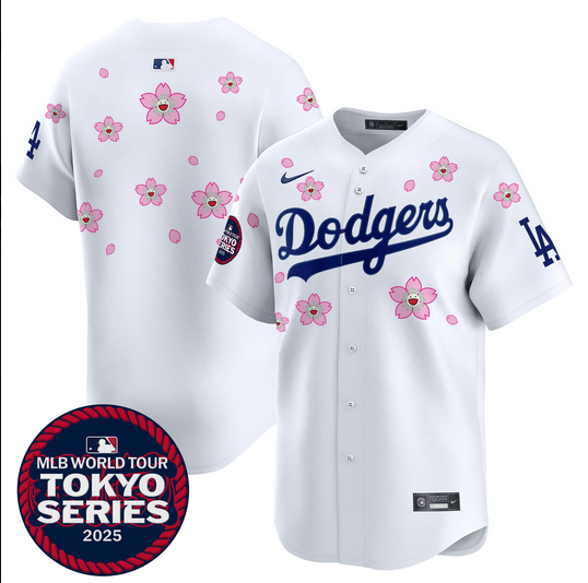 Men Los Angeles Dodgers Tokyo Series 2025 white blank Limited Stitched Jersey->los angeles dodgers->MLB Jersey
